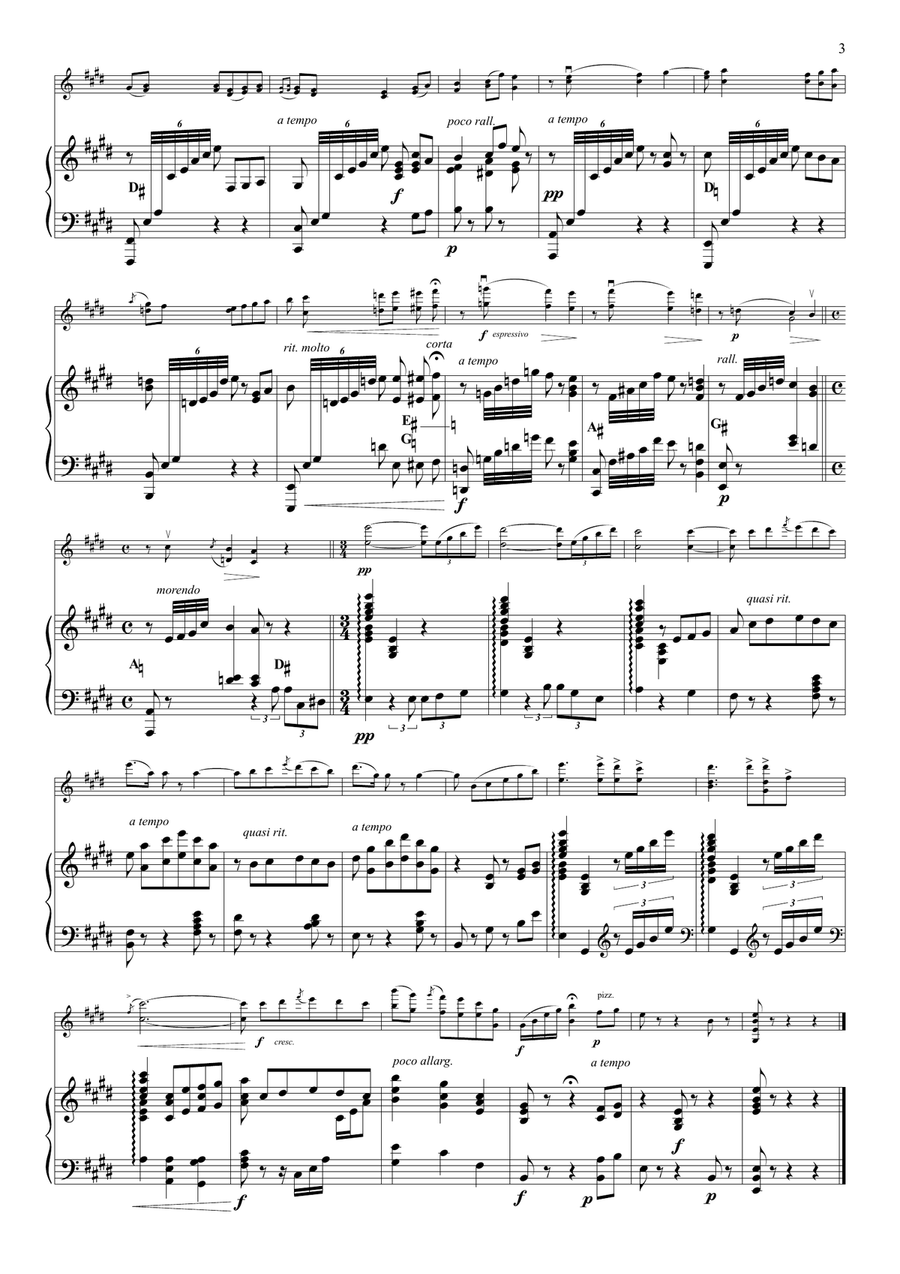 Four Famous Puccini Arias for violin & harp vol. 2 String Duet scores gallery preview page 3