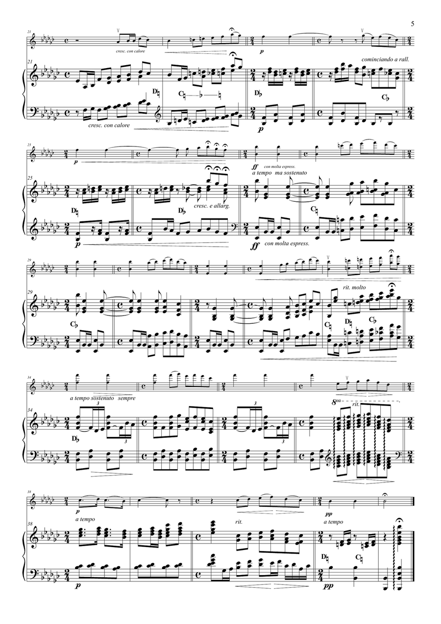 Four Famous Puccini Arias for violin & harp vol. 2 String Duet scores gallery preview page 5