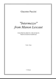 Intermezzo from Manon Lescaut for violin & harp