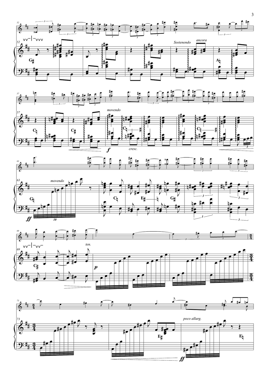 Intermezzo from Manon Lescaut for violin & harp Harp scores gallery preview page 4