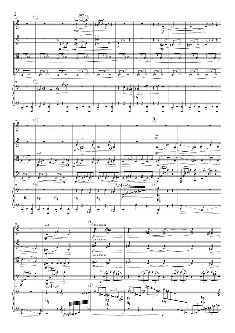 La Valse for string quartet & harp (score only) Chamber Orchestra scores gallery preview page 3