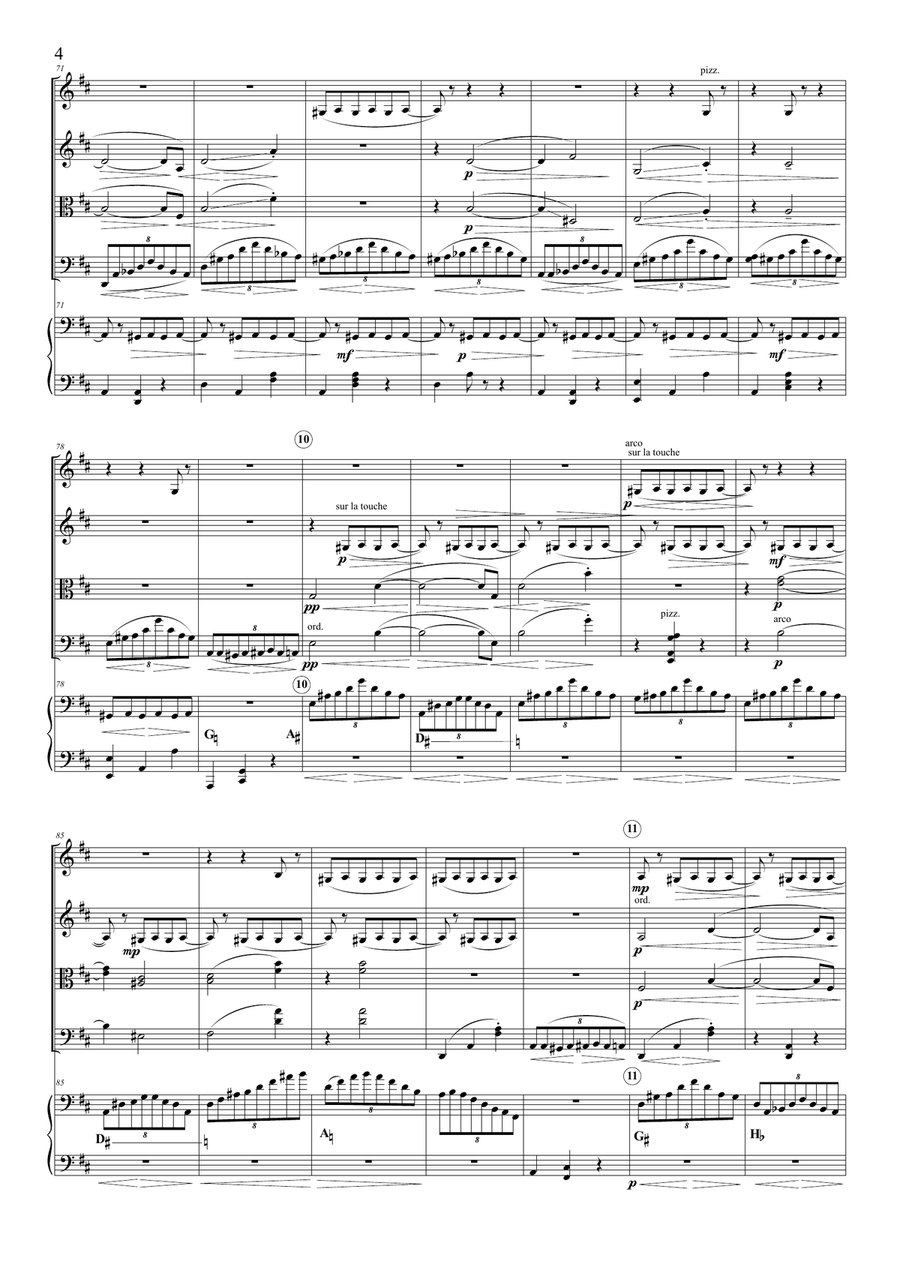 La Valse for string quartet & harp (score only) Chamber Orchestra scores gallery preview page 5