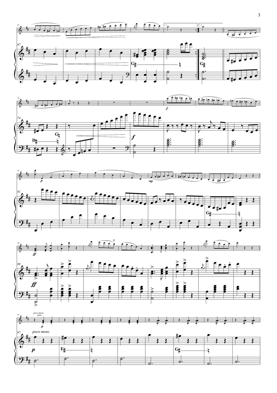 Invitation to the Waltz for violin & harp String Duet scores gallery preview page 4