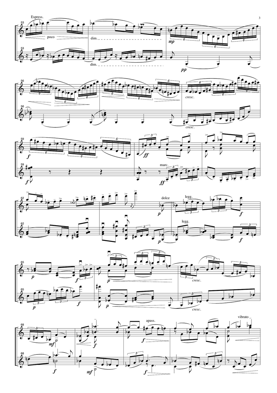 Sonata for two violins String Duet scores gallery preview page 4