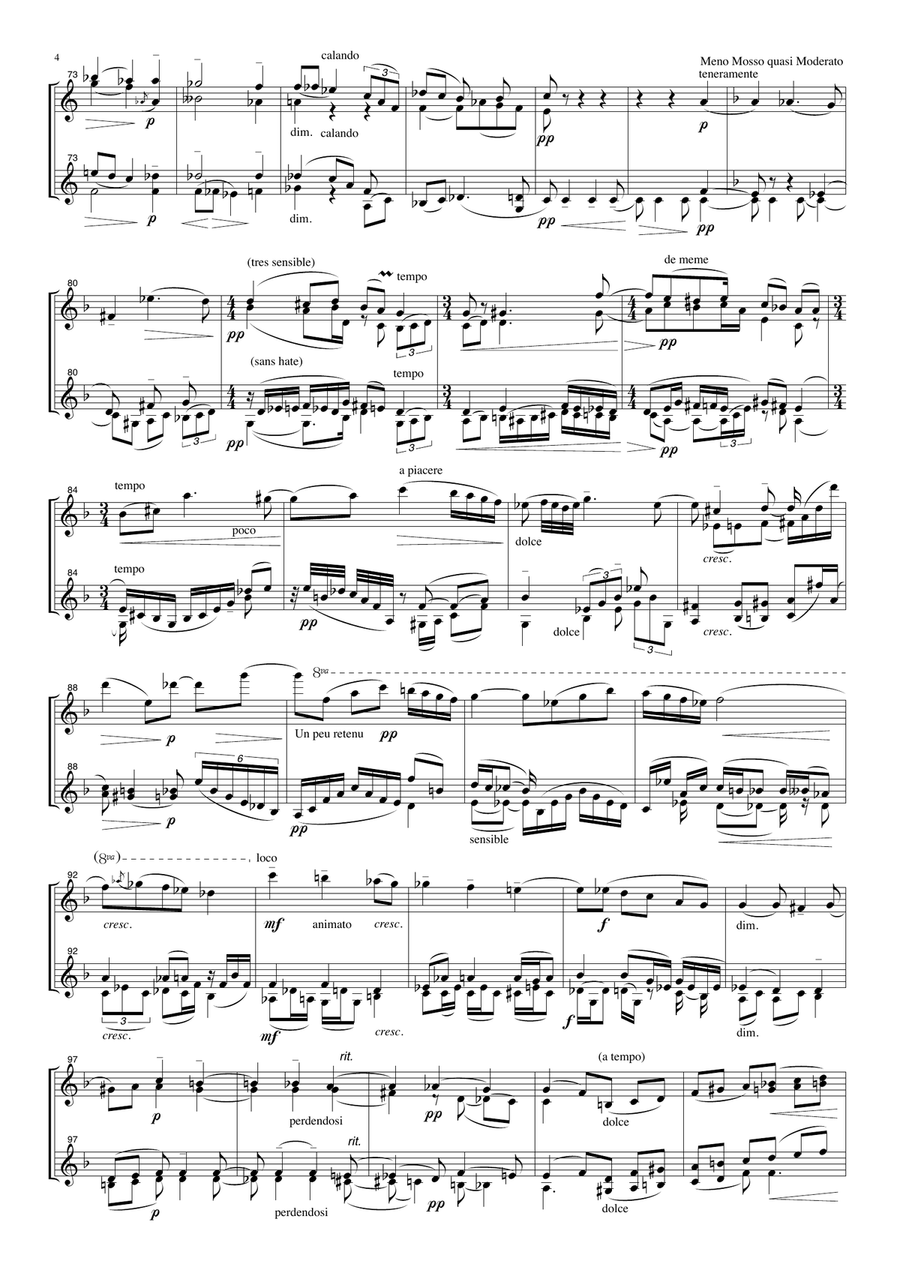 Sonata for two violins String Duet scores gallery preview page 5