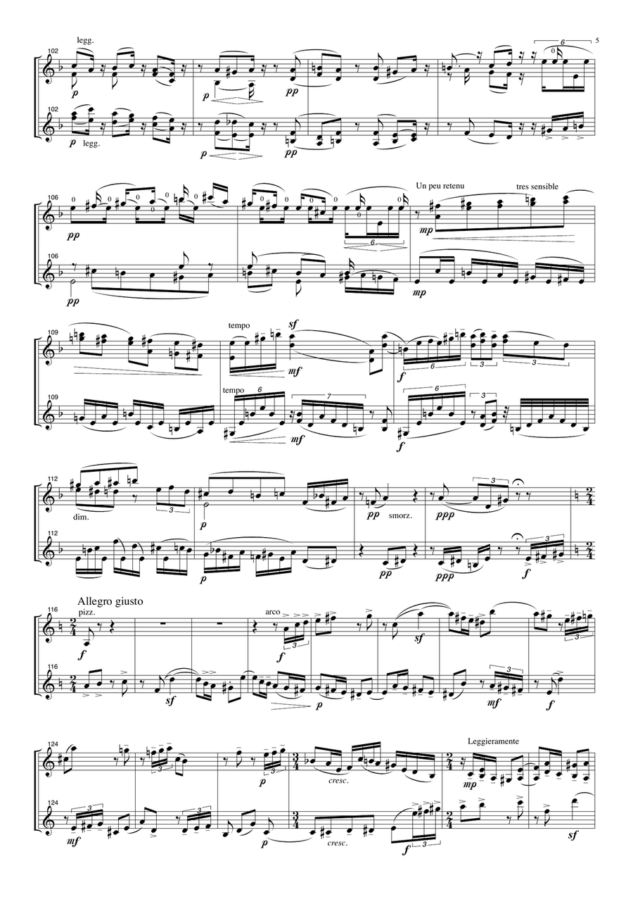 Sonata for two violins String Duet scores gallery preview page 6