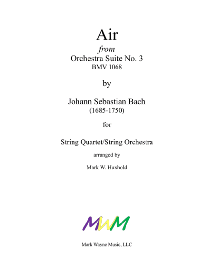 Air from Orchestra Suite No. 3 in D major, BWV 1068 String Orchestra scores gallery preview page 4