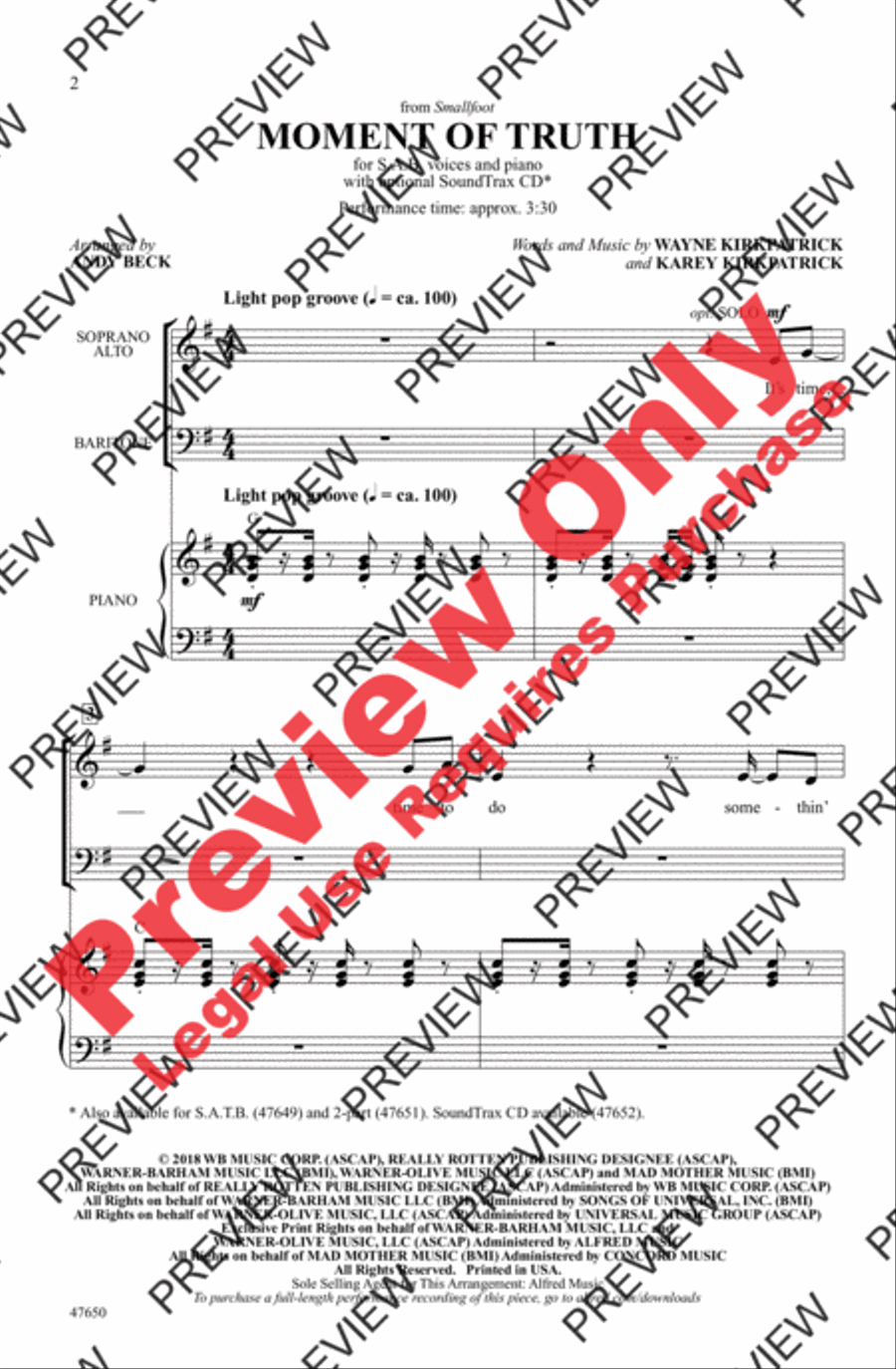 Moment of Truth Moment of Truth 3-Part scores gallery preview page 2