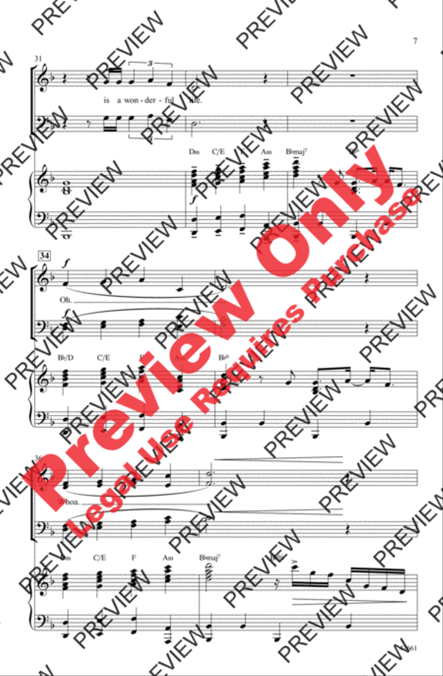 Wonderful Life Wonderful Life 4-Part scores gallery preview page 7