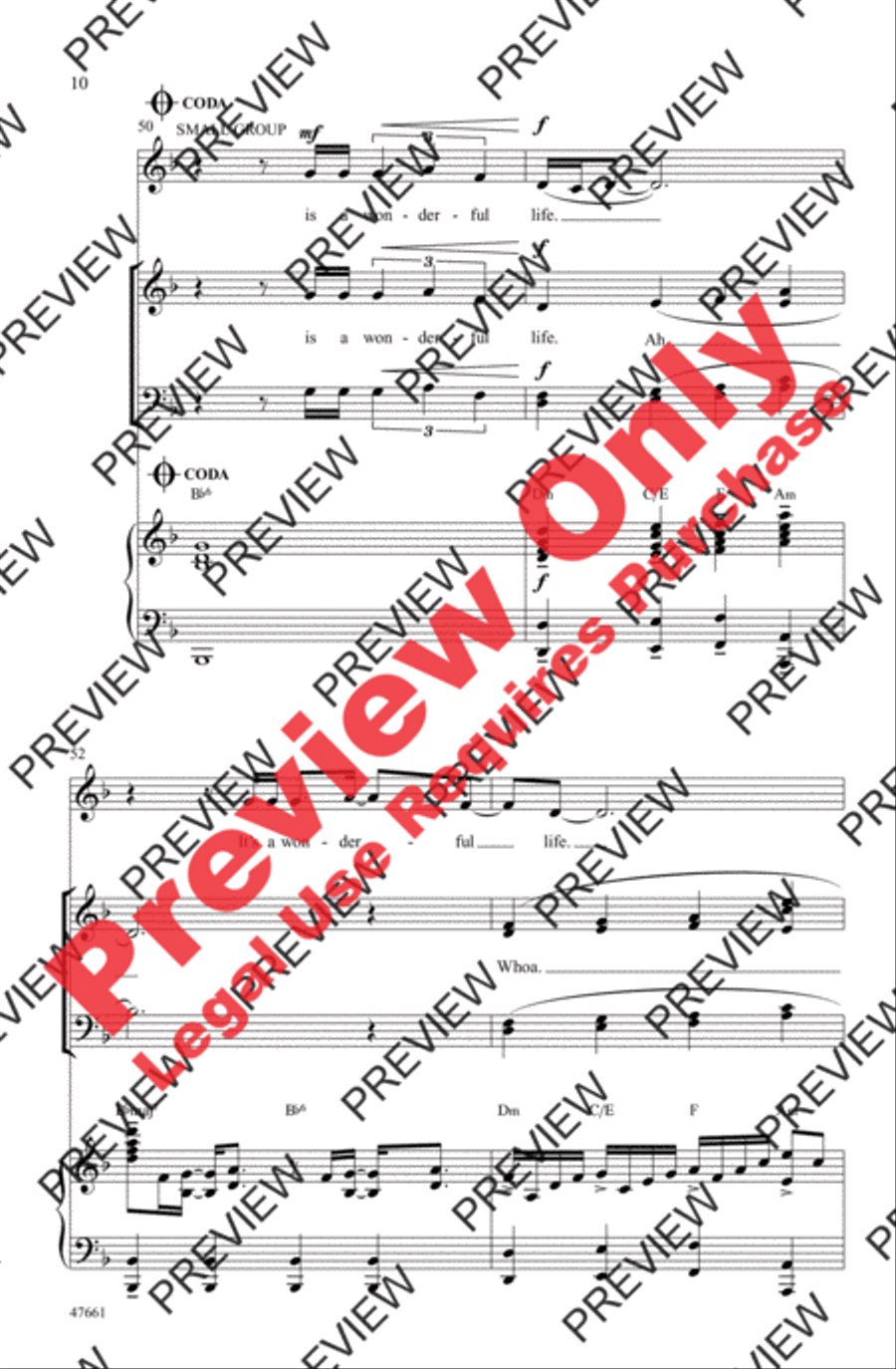 Wonderful Life Wonderful Life 4-Part scores gallery preview page 10