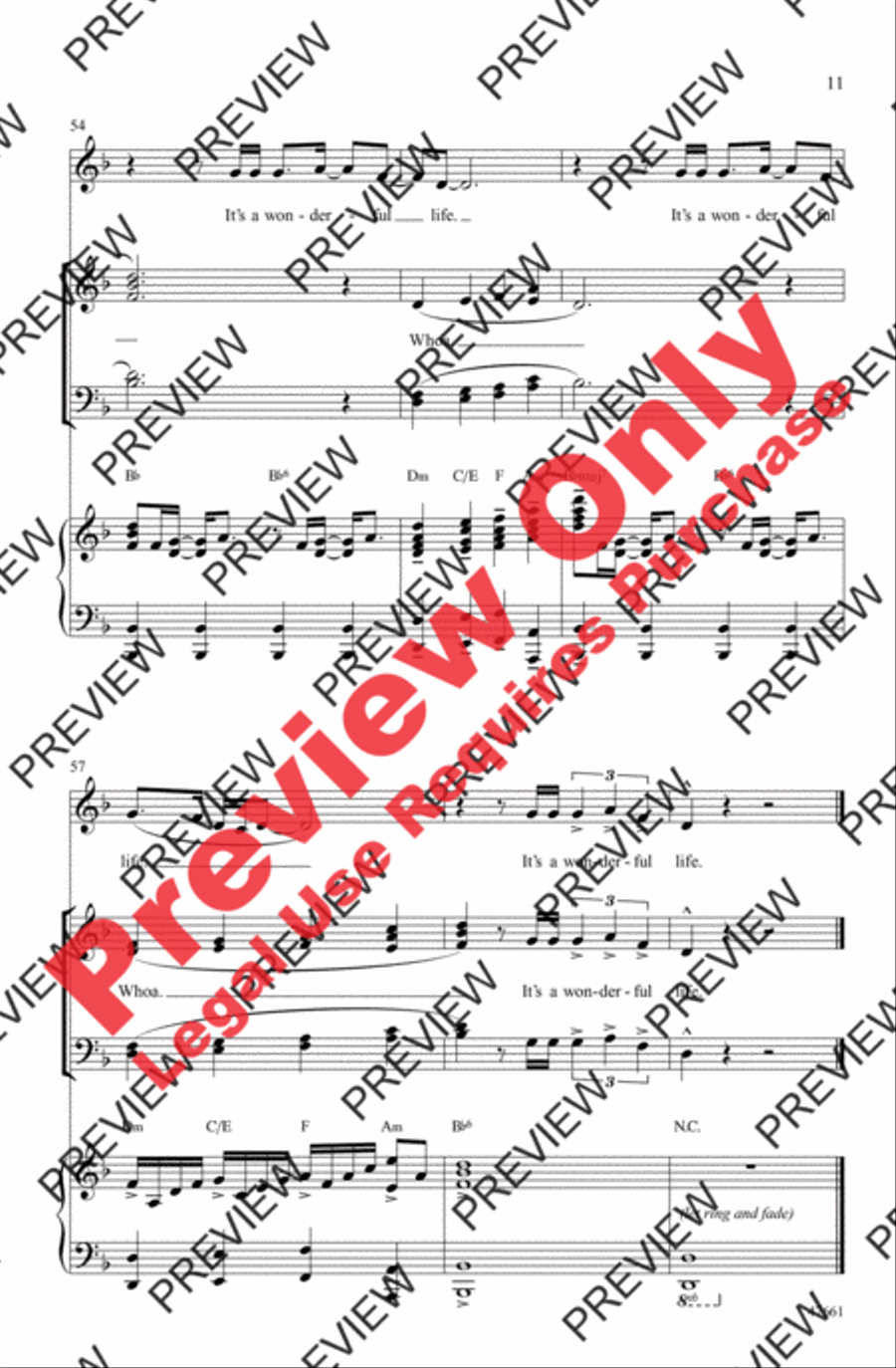 Wonderful Life Wonderful Life 4-Part scores gallery preview page 11