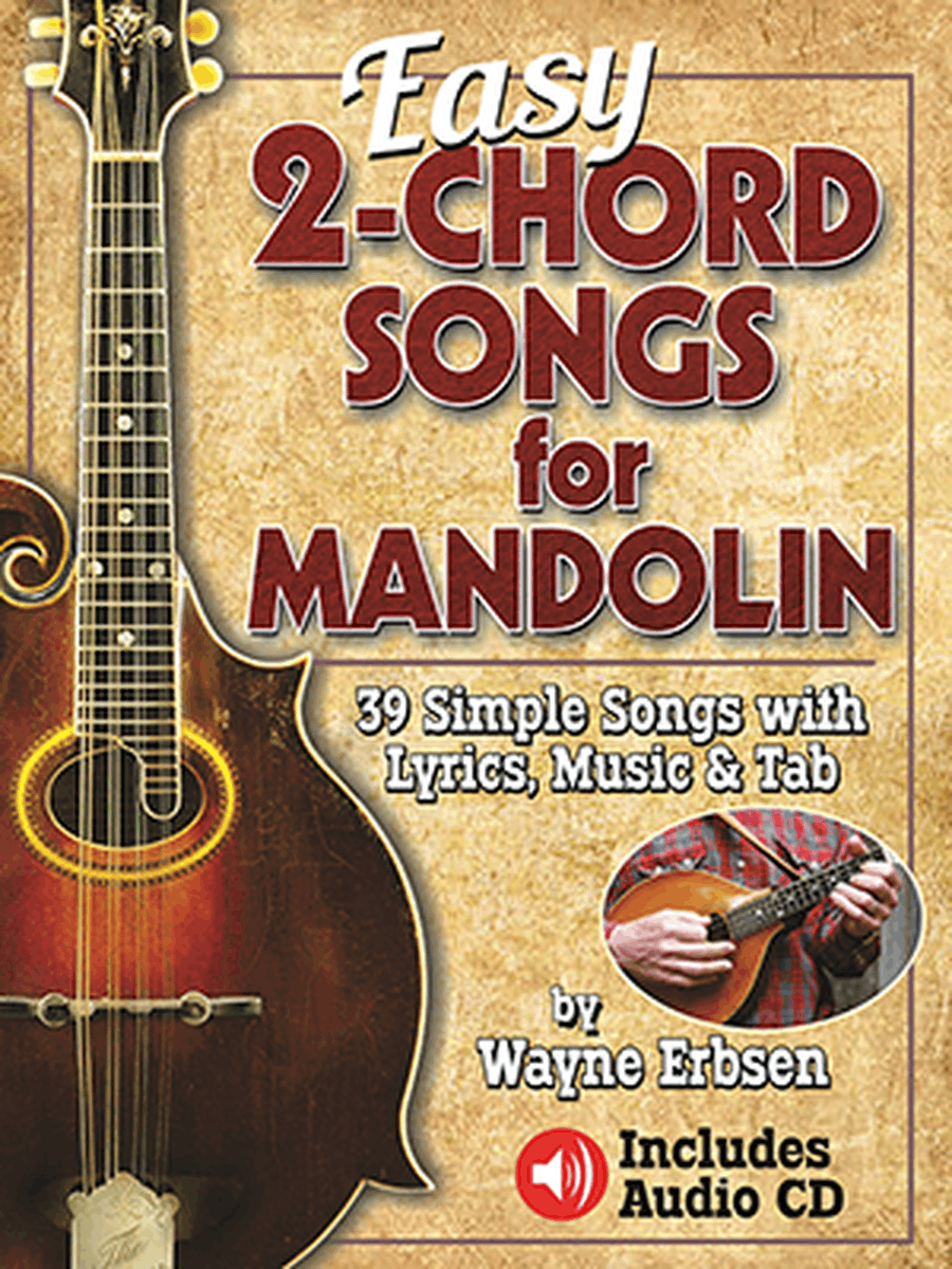 Easy 2-Chord Songs for Mandolin-39 Simple Songs with Lyrics, Music & Tab Mandolin scores gallery preview page 1