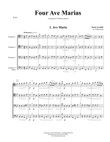 Four Ave Marias for Trombone Quartet
