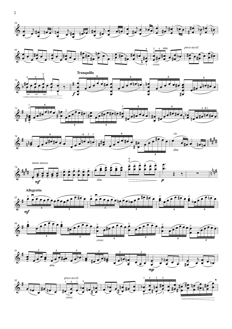 Sheherezade's Nightmare for violin & harp String Duet scores gallery preview page 3