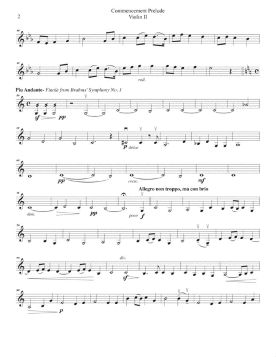 Commencement Prelude String Orchestra scores gallery preview page 2