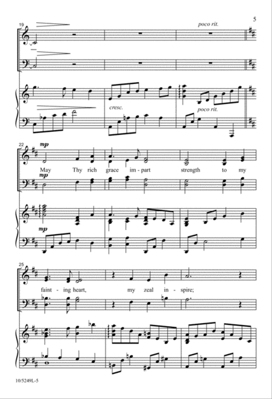 My Faith Looks Up to Thee 4-Part scores gallery preview page 4