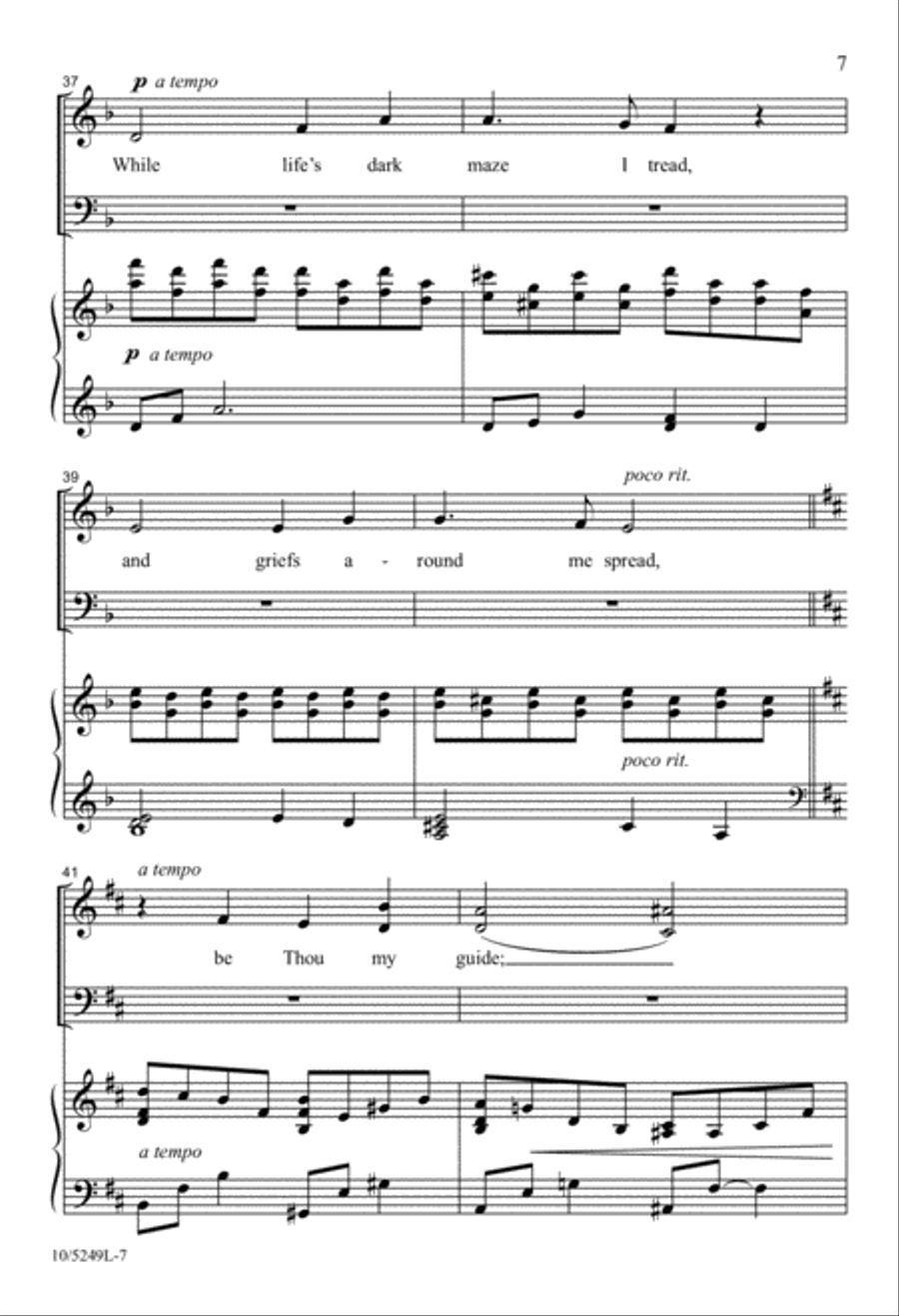 My Faith Looks Up to Thee 4-Part scores gallery preview page 6