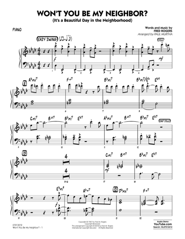 Won't You Be My Neighbor? - Piano