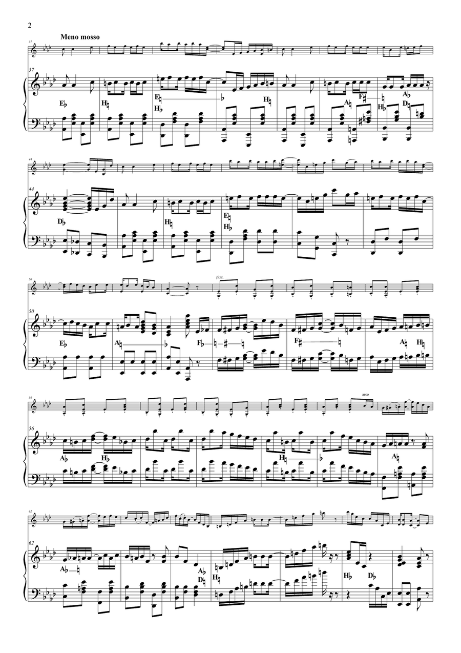 Ragtime Essence for violin & harp String Duet scores gallery preview page 6