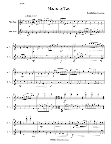 Moves for Two for alto flute and bass flute