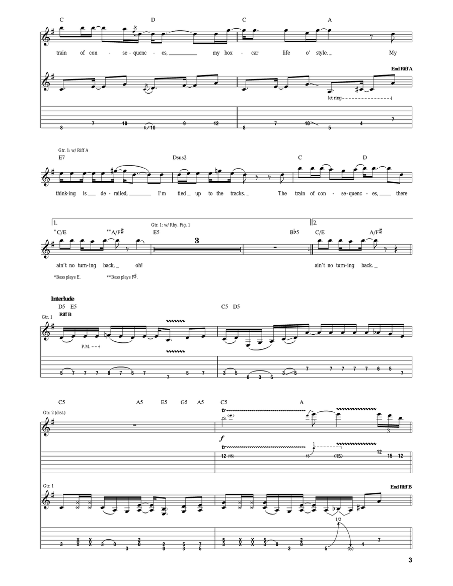 Train Of Consequences Train Of Consequences Acoustic Guitar scores gallery preview page 3
