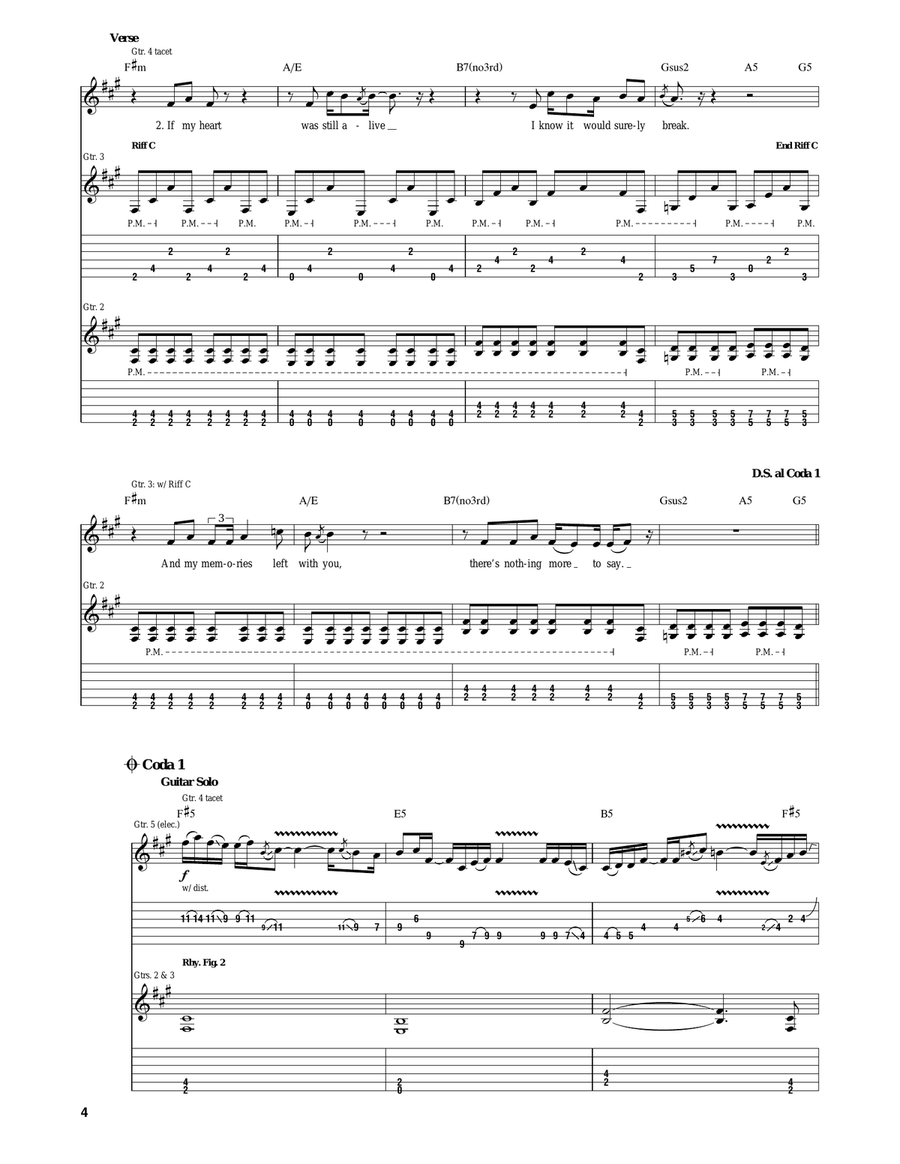 A Tout Le Monde (A Tout Le Monde (Set Me Free)) Acoustic Guitar scores gallery preview page 4