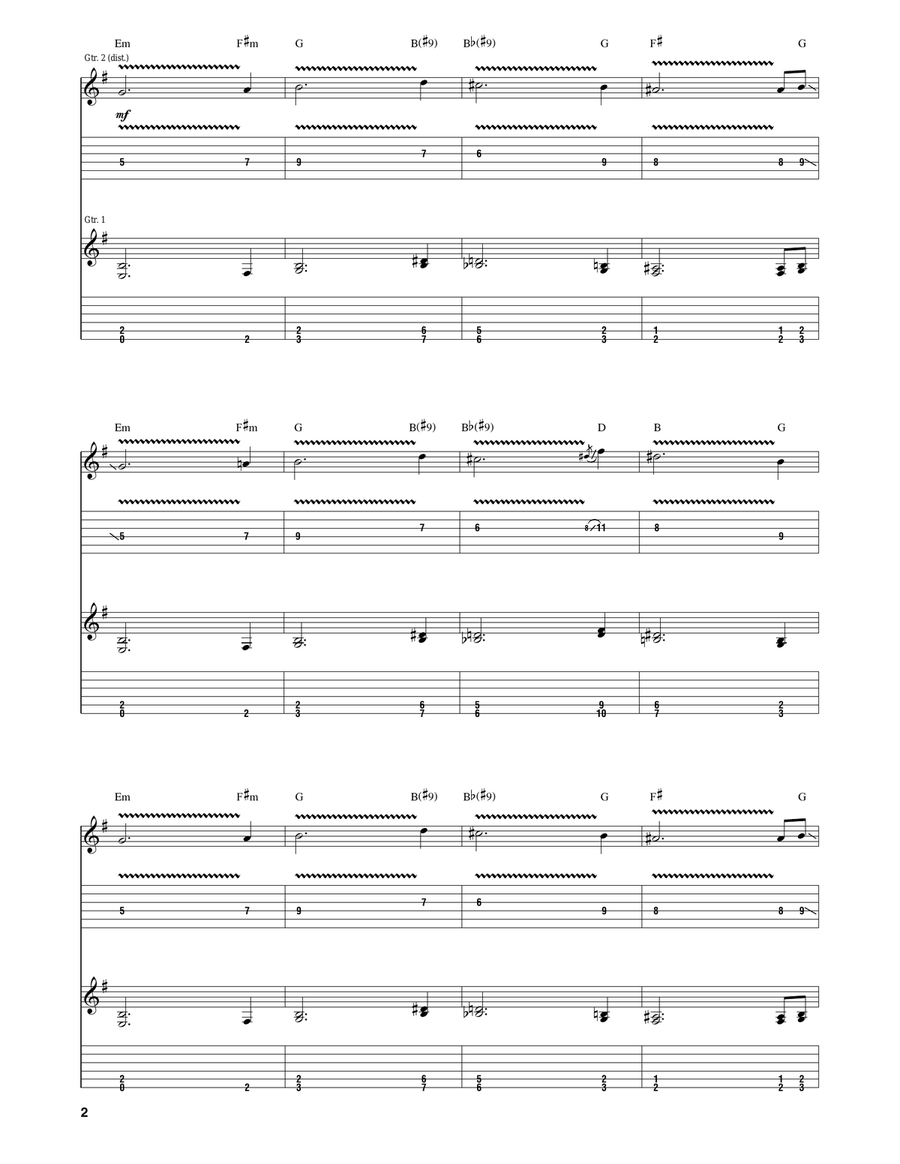 Sweating Bullets Sweating Bullets Acoustic Guitar scores gallery preview page 2