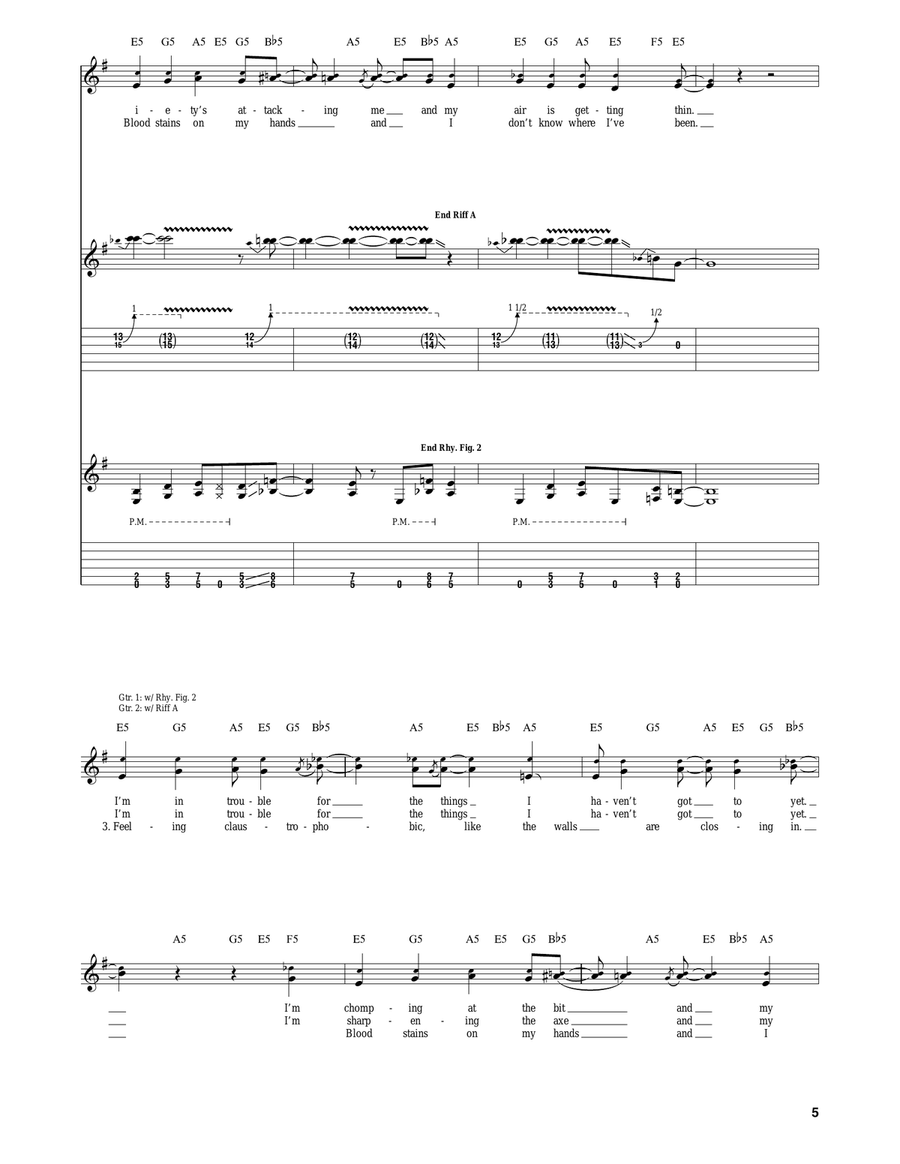 Sweating Bullets Sweating Bullets Acoustic Guitar scores gallery preview page 5