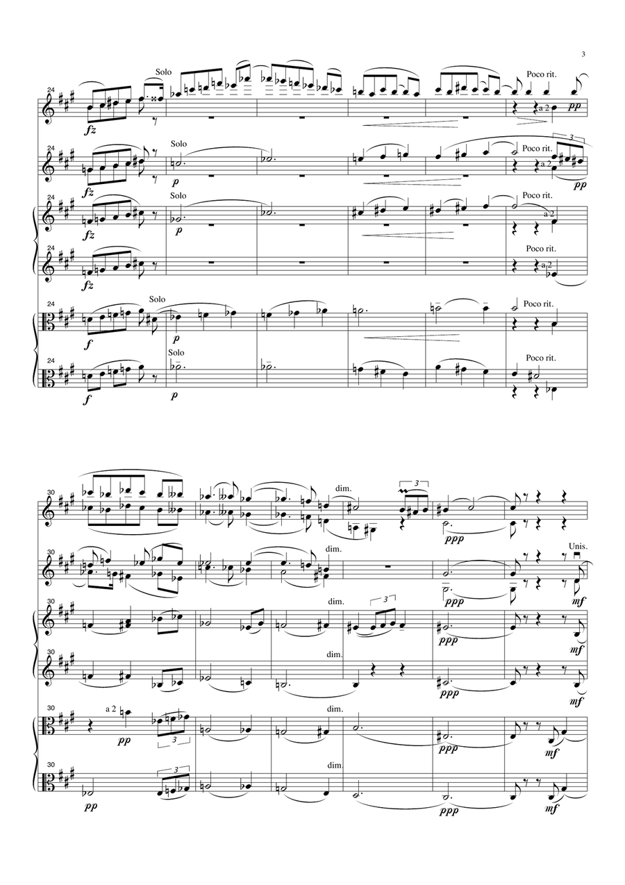 Exil - Poème for strings (without basses) String Orchestra scores gallery preview page 5
