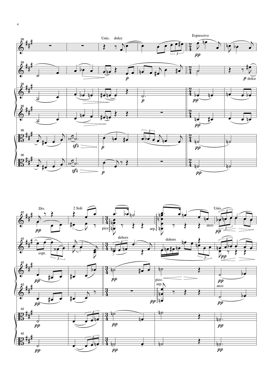 Exil - Poème for strings (without basses) String Orchestra scores gallery preview page 6