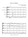 Away in a Manger for brass quintet