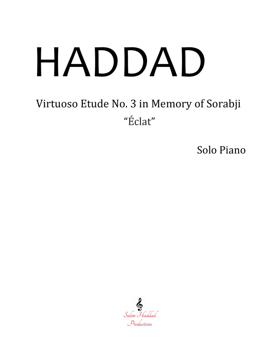 Virtuoso Etude No.3 in Memory of Sorabji, 