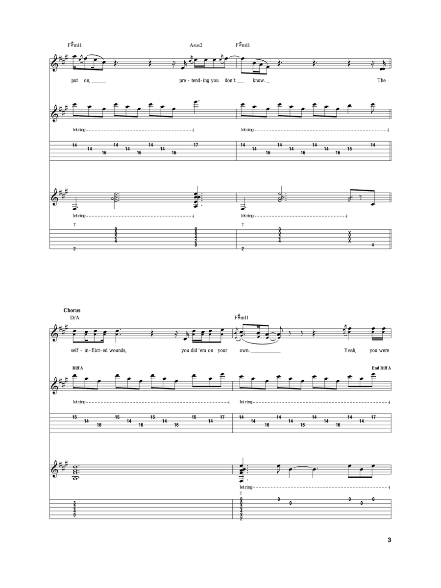 Self-Inflicted Wounds Self-Inflicted Wounds Acoustic Guitar scores gallery preview page 3