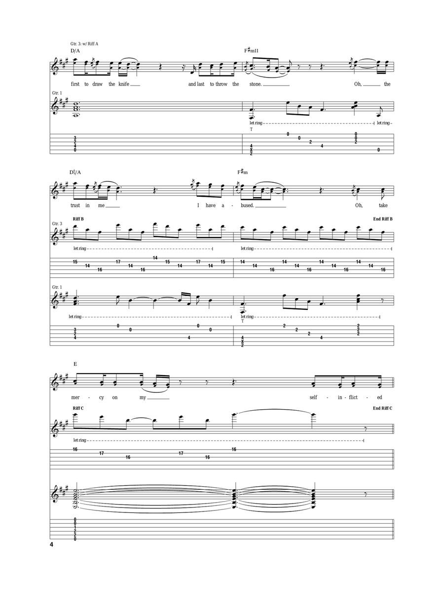 Self-Inflicted Wounds Self-Inflicted Wounds Acoustic Guitar scores gallery preview page 4