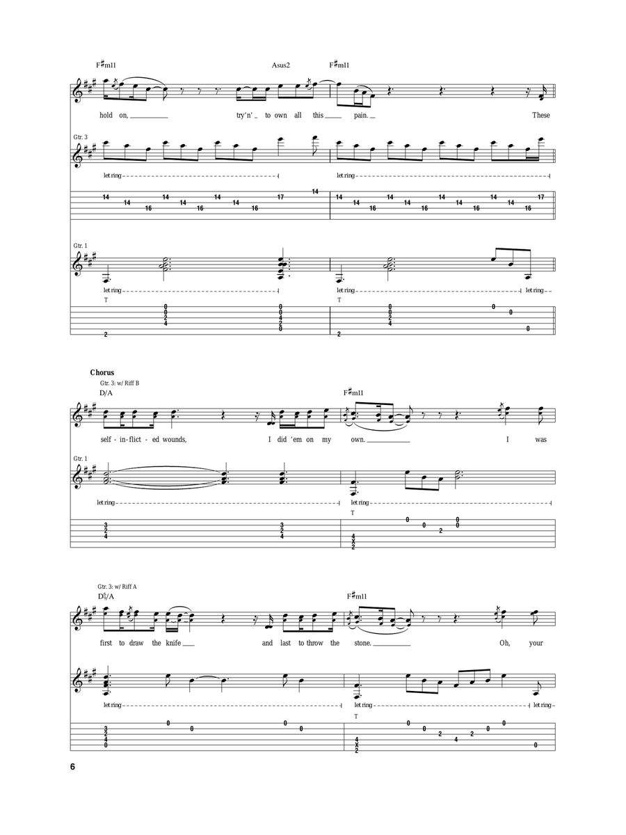 Self-Inflicted Wounds Self-Inflicted Wounds Acoustic Guitar scores gallery preview page 6