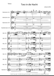 Tanz in die Nacht for Clarinet Quartet