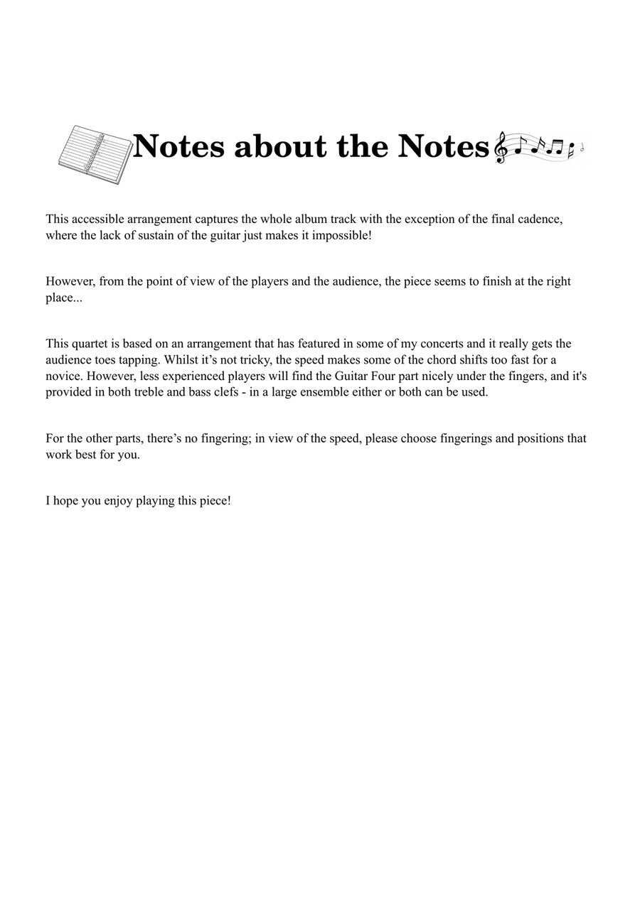 Mr. Blue Sky Guitar Ensemble scores gallery preview page 3