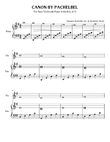 Canon by Pachelbel in the Key of G for Easy Violin and Piano