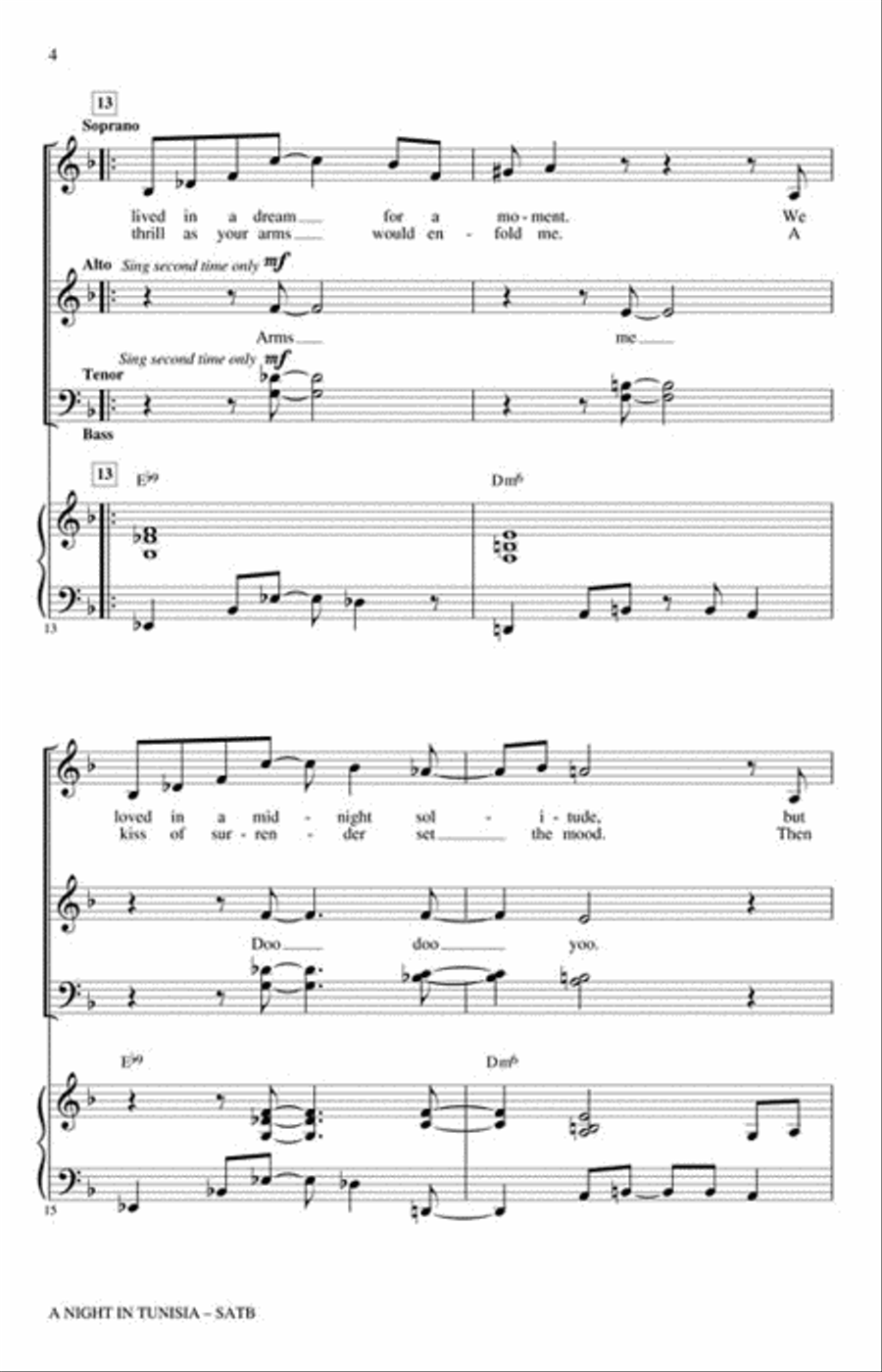 A Night in Tunisia Choir scores gallery preview page 3