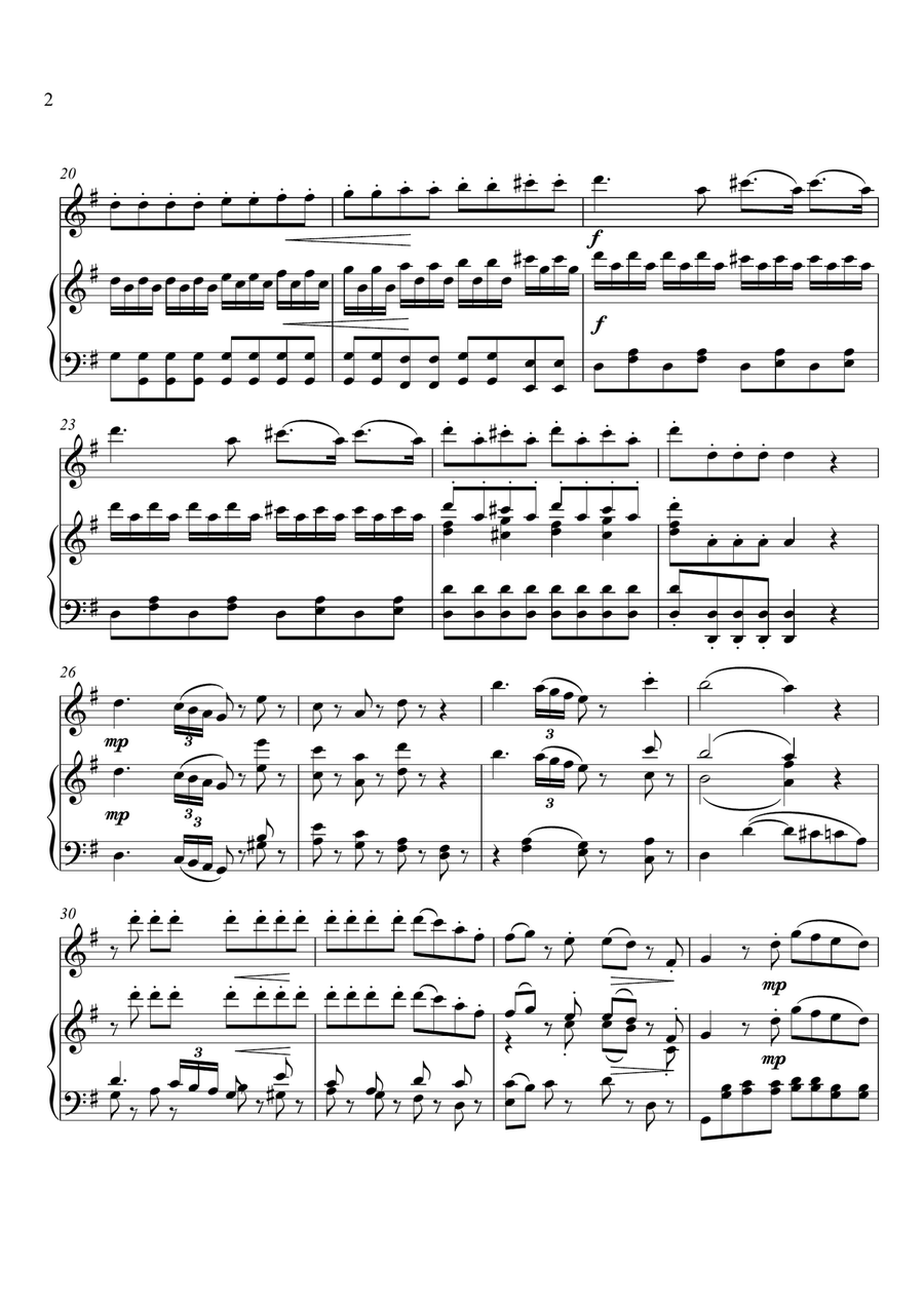 Eine Kleine Nachtmusik - Flute Eine Kleine Nachtmusik - Flute Flute Solo scores gallery preview page 2