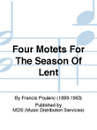 Four Motets for the season of Lent