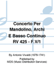Concerto per Mandolino, Archi e Basso Continuo RV 425 - F.V/1