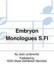 EMBRYON MONOLOGUES S.Fl