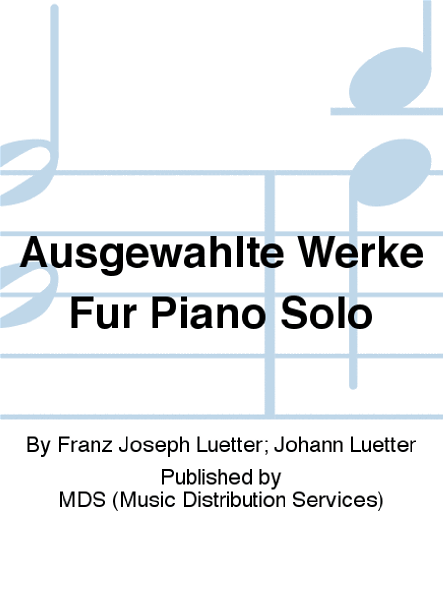 Ausgewählte Werke für Piano solo Piano Solo scores gallery preview page 1