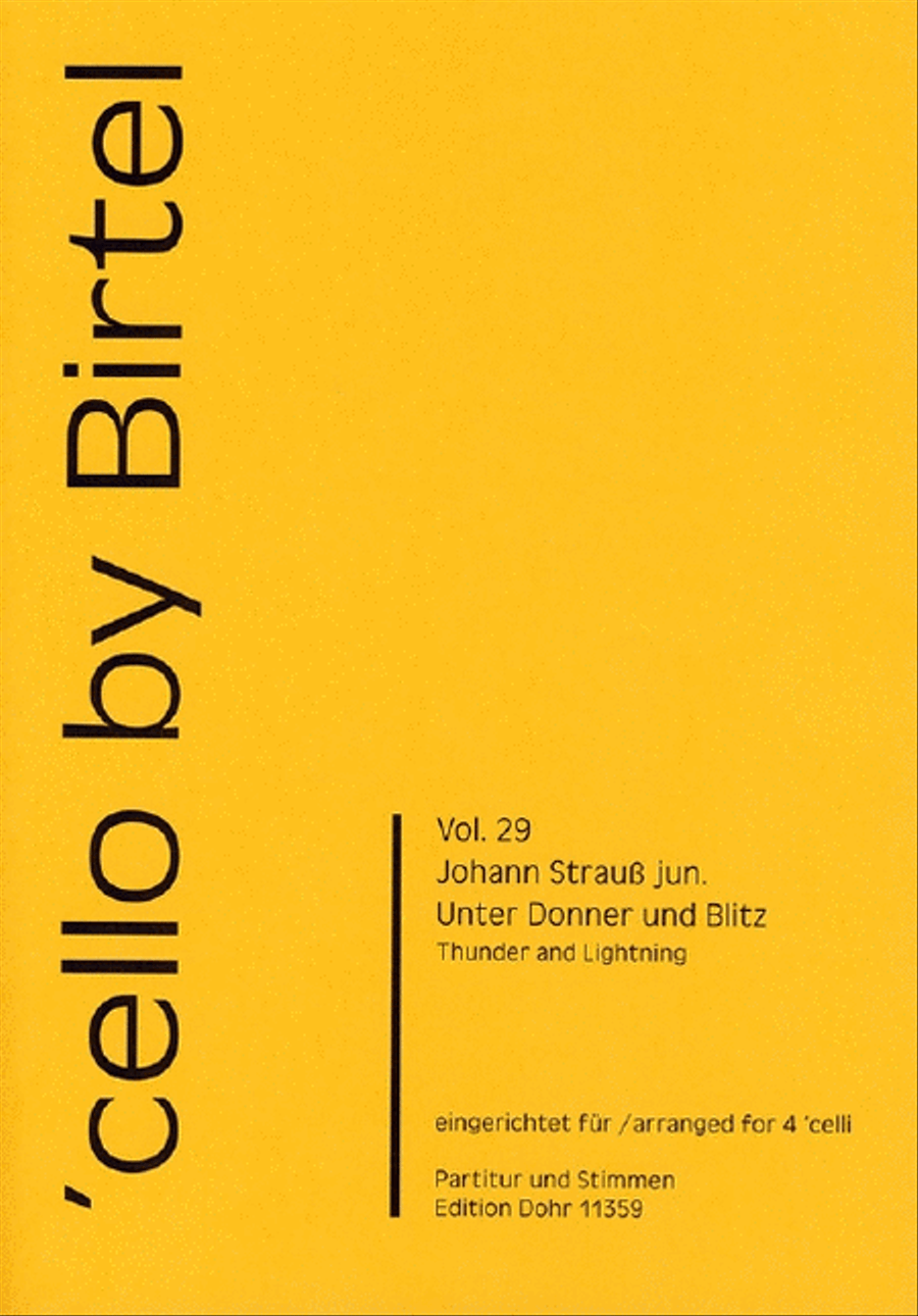 Thunder and Lightning op. 324 Cello scores gallery preview page 1