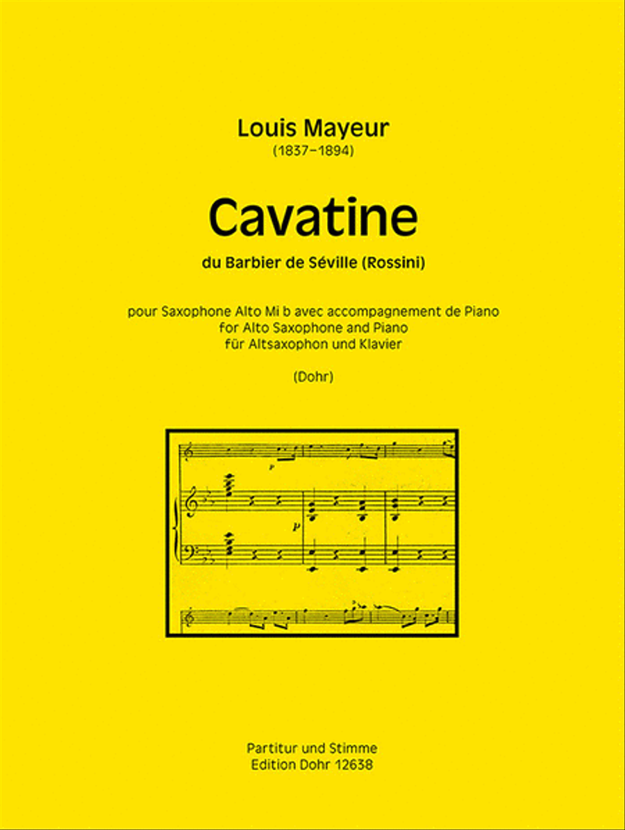Cavatine Alto Saxophone scores gallery preview page 1