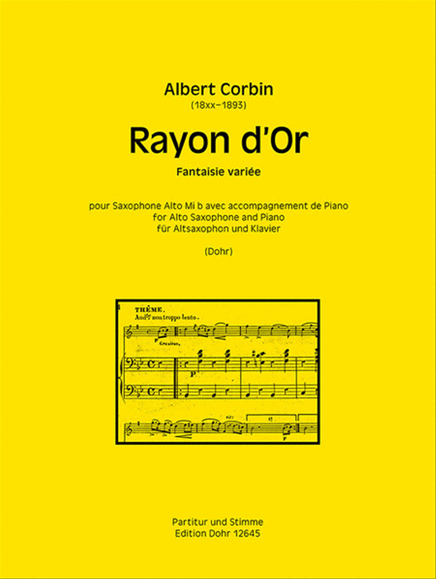Rayon d'Or Alto Saxophone scores gallery preview page 1