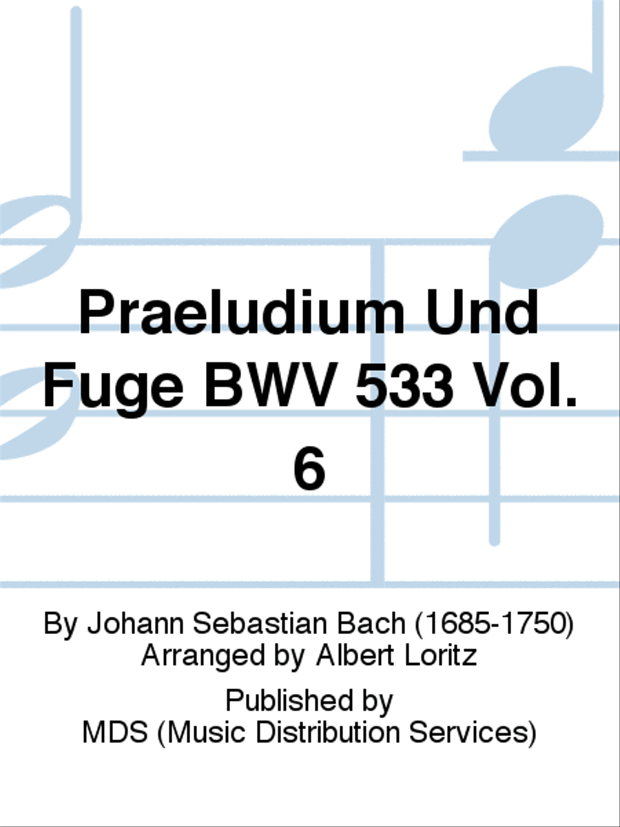 Praeludium und Fuge BWV 533 Vol. 6 Saxophone Quintet scores gallery preview page 1