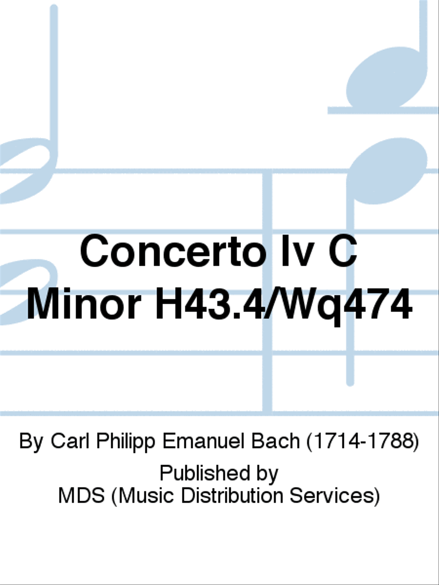 Concerto IV C minor H43.4/Wq474 Flute scores gallery preview page 1