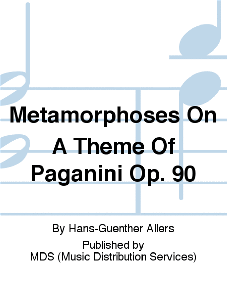 Metamorphoses on a theme of Paganini op. 90 Flute Quartet scores gallery preview page 1